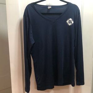 Navy blue long sleeve shirt